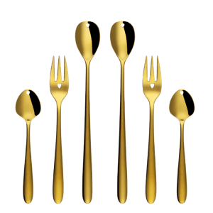 Dárková sada se srdíčkem 6 ks zlatá — Love Cutlery - 116440
