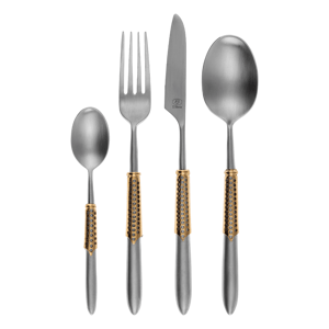 Příborový set 24 ks – Gaya Exeter Gold Sleeve matný - 134054