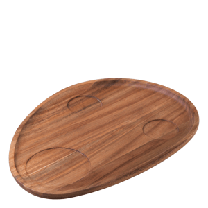 Podnos Triangle Akát 35 x 25 cm se zapuštěním – FLOW Wooden - 593700