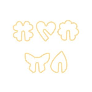 Vykrajovátka perníčků na hrnek DELÍCIA, 5 ks, příroda