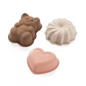 Formičky silikonové DELÍCIA, 3 tvary, 6 ks