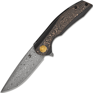 Kansept Accipiter Damascus Titanium + Měděné uhlíkové vlákno K1007E4