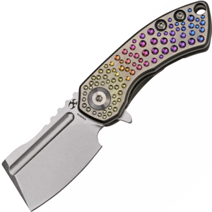 Kansept Mini Korvid Stonewashed CPM-S35VN Gradient Titanium Rukojeť S Důlky K3030A5