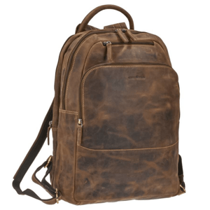 GreenBurry Vintage Leather Rucksack Antique brown 33x43cm