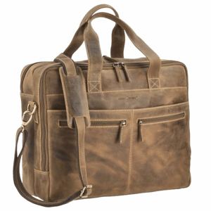 GreenBurry Vintage Leather Briefcase Antique brown 43x34cm