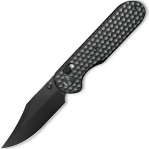 GEO Knife Ethereal Cutter Black DLC M390 Blade Black DLC Ti