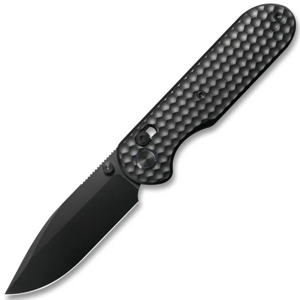 GEO Knife Ethereal Cutter Black DLC M390 Blade Black DLC Ti