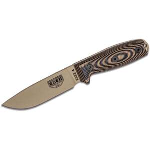 Bazar - ESEE Model 4 Desert Tan Čepel, 3D Coyote/Černá G-10 4PDT-005
