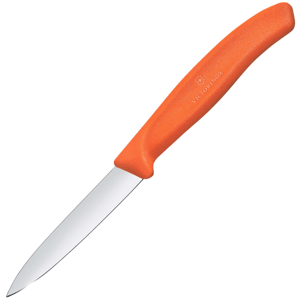 Victorinox Nôž na ovocie a  zeleninu, 8 cm, rovný, hladká  čepeľ, oranžový 6.7609.C1