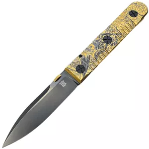 Elishewitz EK Integral - Dirk blade - Black/Brass - Japanese Demon