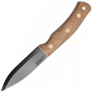 Casstrom No.10 SFK, Canvas micarta, A8Mod, Hot-wax leather