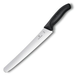 VICTORINOX Swiss Classic cukrářský nůž, vlnitý, 26 cm, černý, B 6.8633.26B